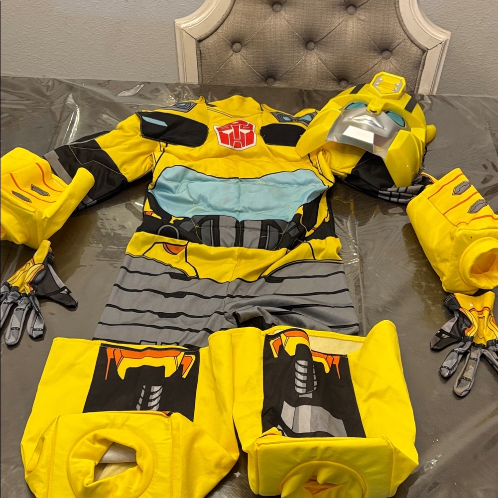 Kids Transformers Yellow Robot Costume for 8-10 yr old